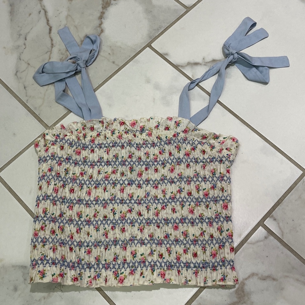 KatieJNYC Sunny Tie Top Size M